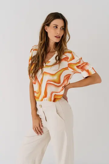 Zizo/Maicazz - Trendy T-shirt korte mouw - Assorti - NABY - Blouse - Su25.20.009