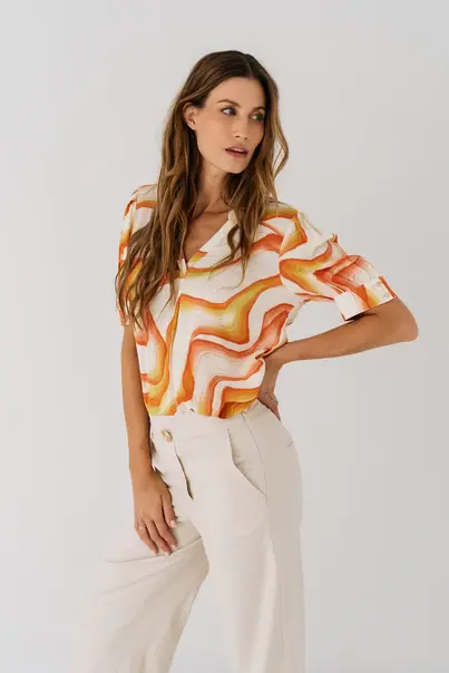 Zizo/Maicazz - Trendy T-shirt korte mouw - Assorti - NABY - Blouse - Su25.20.009