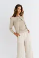Zizo & Maicazz - Trui met ronde hals - Beige - Nelson - trui - Su25.70.808